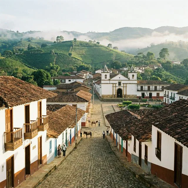 Travel view representing Guapotá in Santander, Colombia