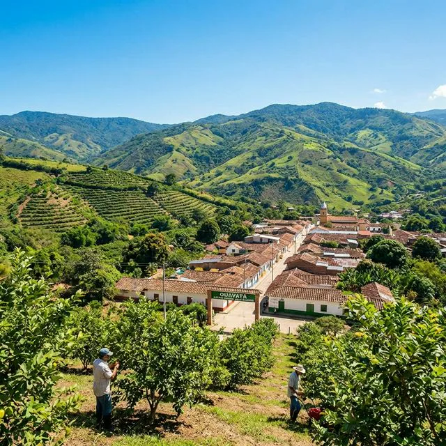 Travel view representing Guavatá in Santander, Colombia