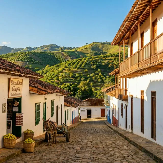 Travel view representing Güepsa in Santander, Colombia