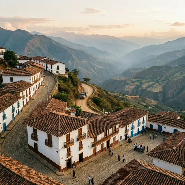 Travel view representing Molagavita in Santander, Colombia