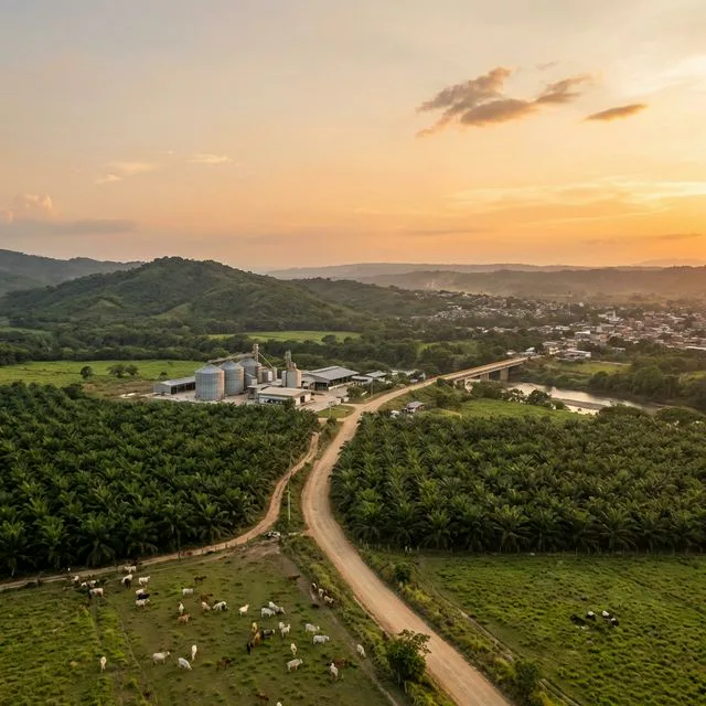 Travel view representing Sabana de Torres in Santander, Colombia