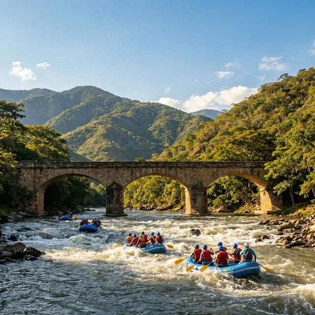 Travel view representing San Gil in Santander, Colombia