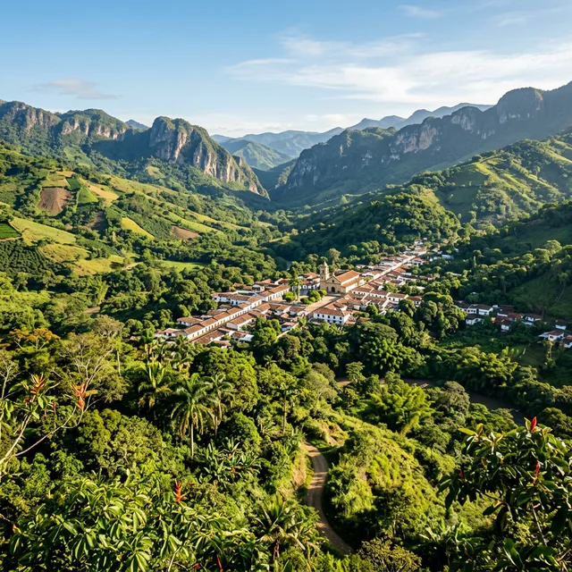 Travel view representing Cunday in Tolima, Colombia