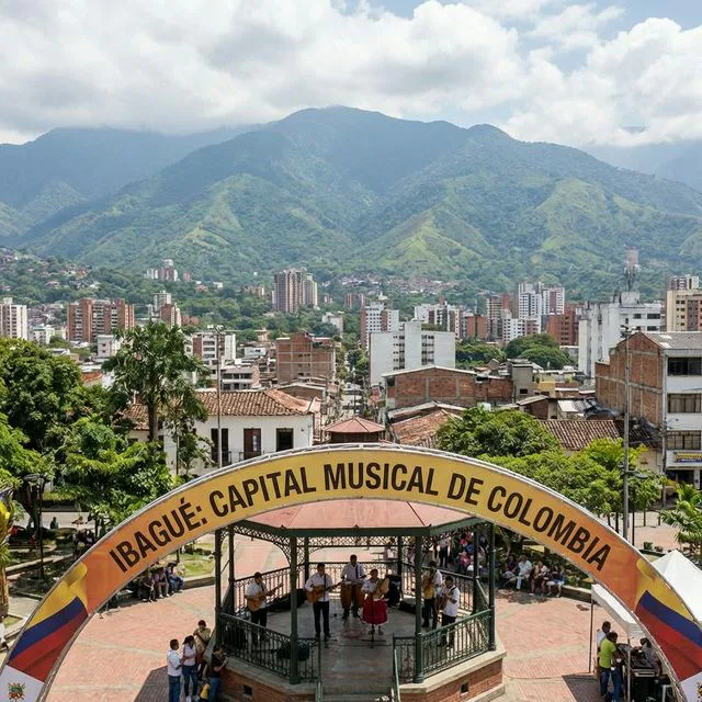 Travel view representing Ibagué in Tolima, Colombia