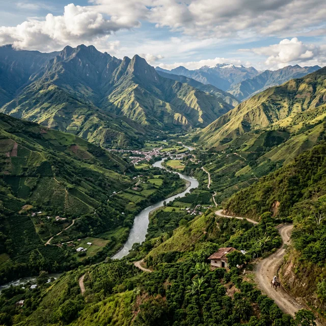 Travel view representing Planadas in Tolima, Colombia