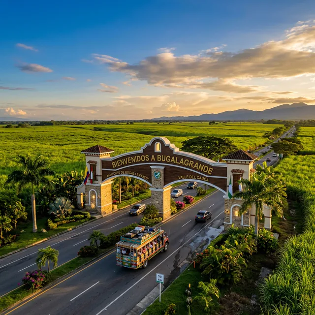 Travel view representing Bugalagrande in Valle del Cauca, Colombia