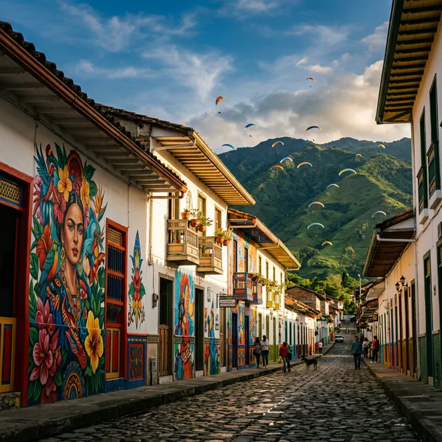 Travel view representing Roldanillo in Valle del Cauca, Colombia