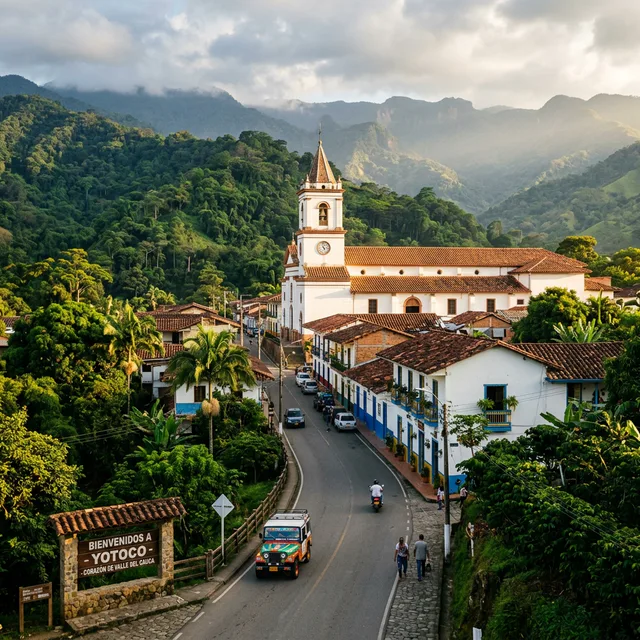 Travel view representing Yotoco in Valle del Cauca, Colombia